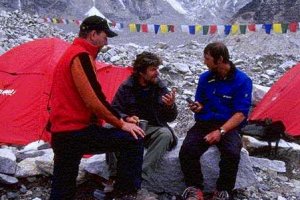 Oliver Hussler beim Interview mit Reinhold Messner