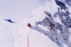 Christian auf dem Gipfelgrat