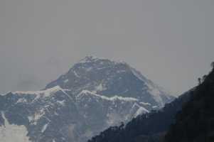 erster Blick auf den Mount Everest